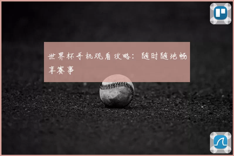 世界杯手机观看攻略：随时随地畅享赛事